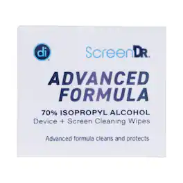 Digital Innovations - 32348 Screendr Advanced Formula Device And Screen Cleaning Wipes With Microfiber Cloth, 120 Count - Blue