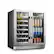 Left Zoom. LanboPro - Freestanding/Built-In 30'' width 26 Bottle 76 Can Dual Zone Combo Wine and Beverage Fridge - Black.