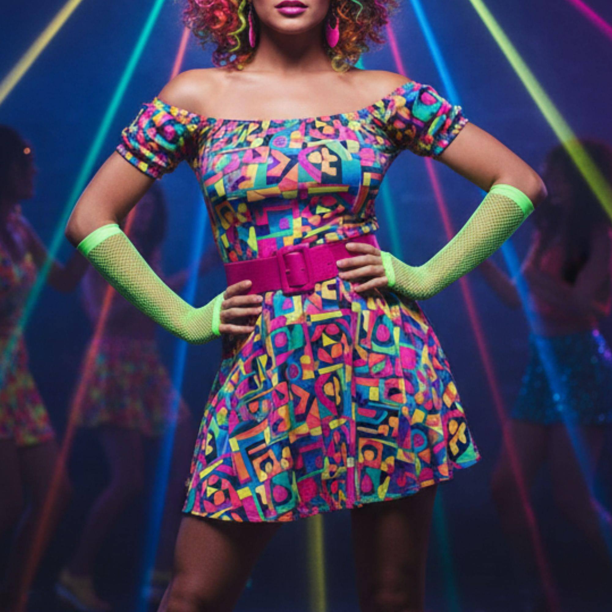 Alt View 1. Orion Costumes - Neon Fishnet Gloves Green Green Costume Accessory - Green.