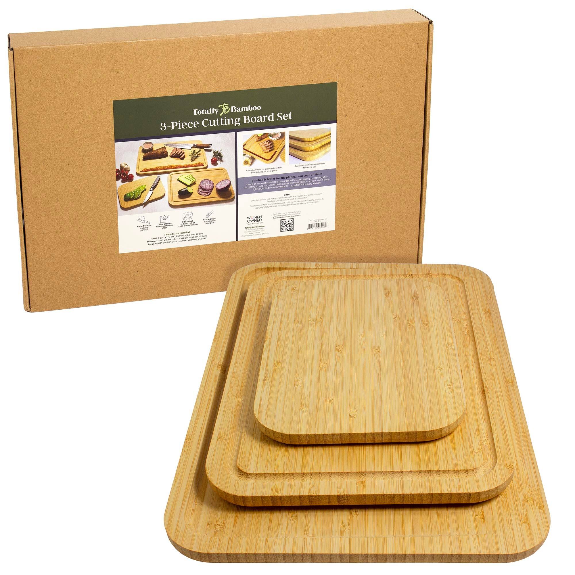 Totally Bamboo 3-Piece Cutting Board Set