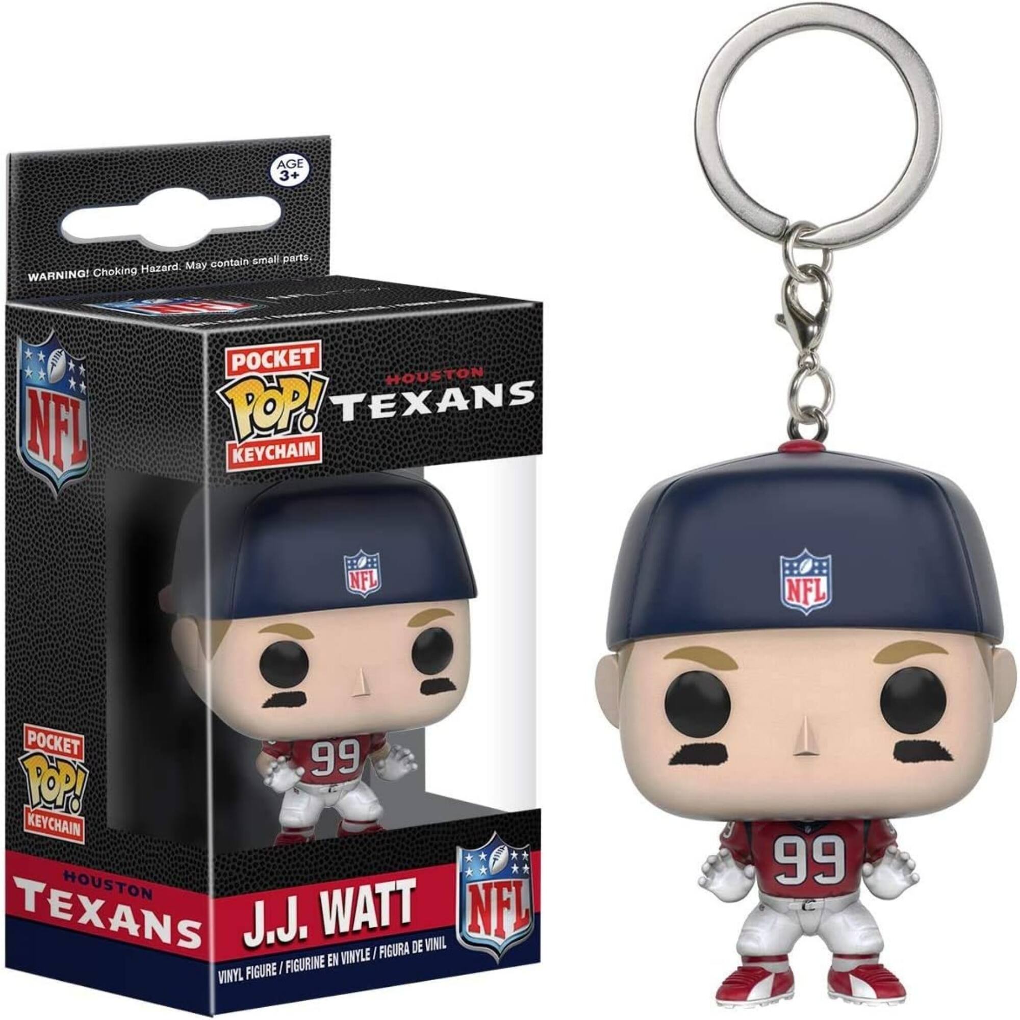 AGE 3+ contain small parts Hazard May WARNING! Choking NFL POCKET HOUSTON POP! TEXANS KEYCHAIN NFL NFL POCKET 99 POP! KEYCHAIN HOUSTON TEXANS J.J. WATT NFL FIGURA DE MINIL VINYLE J FIGURINE EN FIGURE VINYL 99