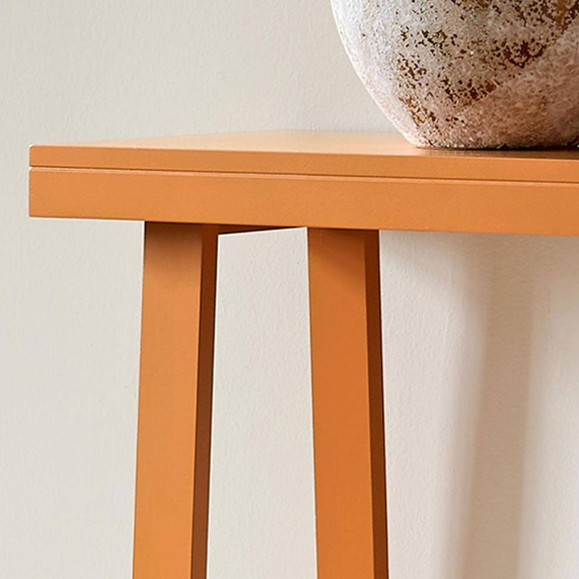 Back. Kings Brand Furniture - Kings Brand Furniture Emma Narrow Console Table with Lower Shelf - Bright Orange.