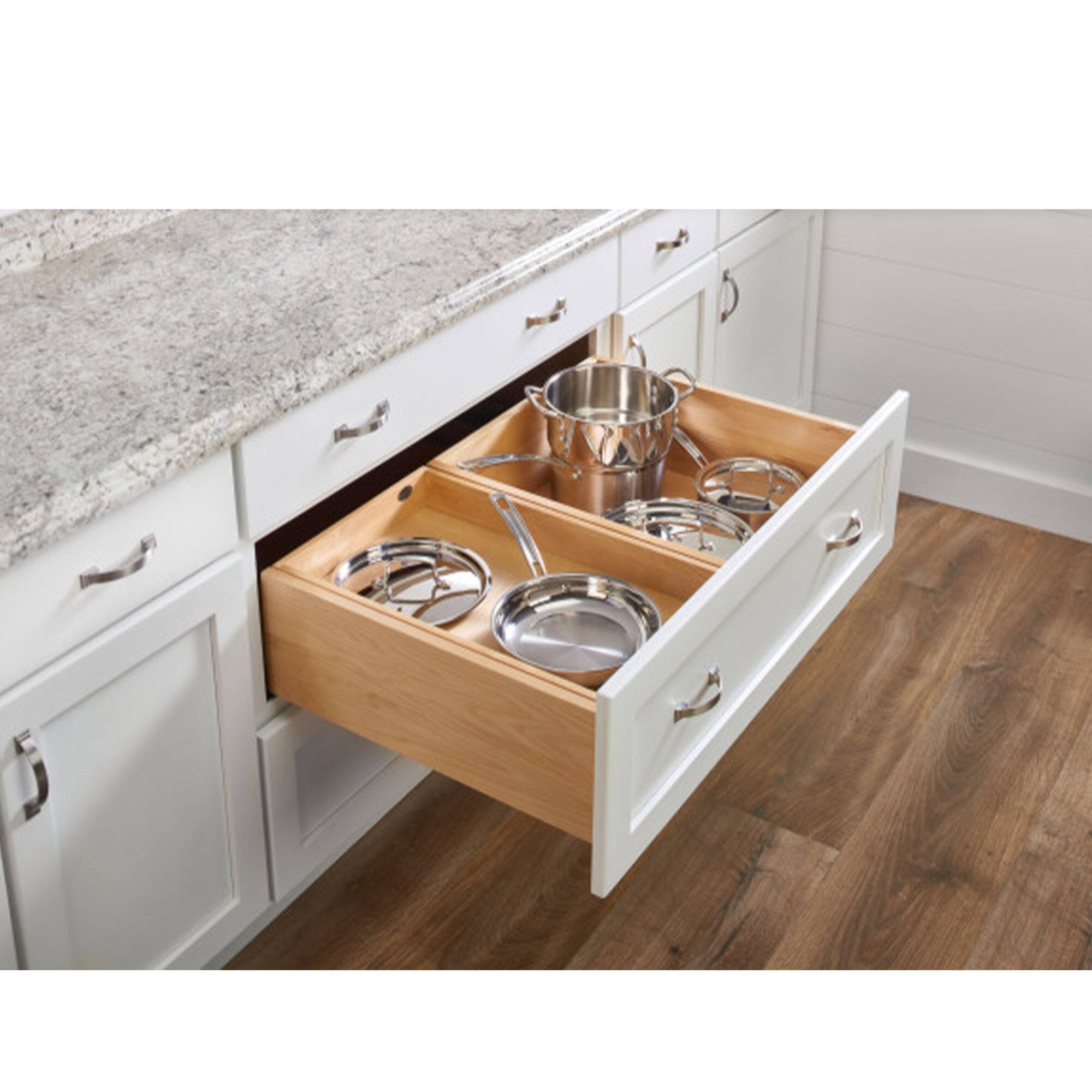 Alt View 8. Rev-A-Shelf - Rev-A-Shelf 27'' Tiered Deep Drawer Organizer with Soft-Close, 4WTCDD-30HSC-1 - Light Brown.