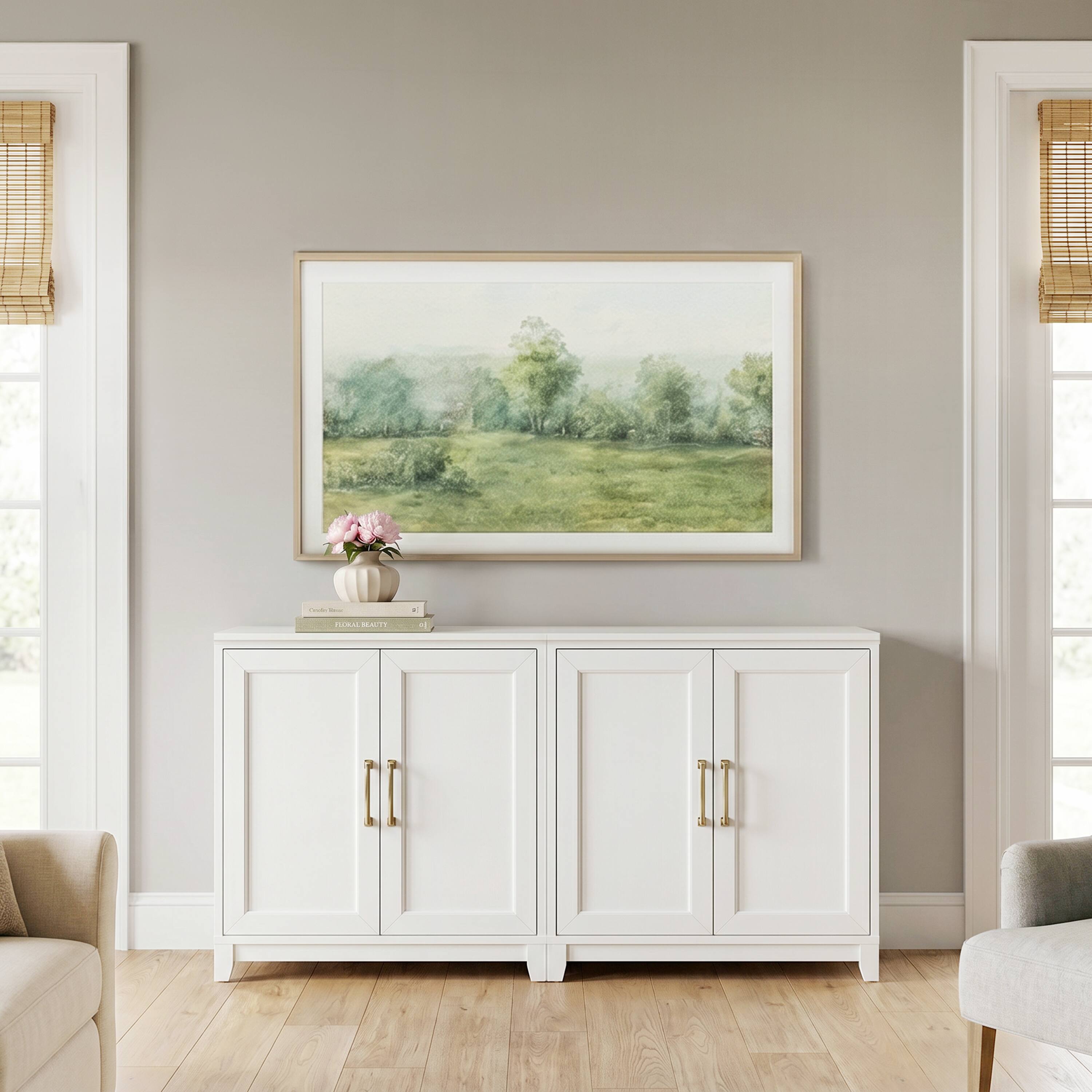 White Frame/Gold Hardware