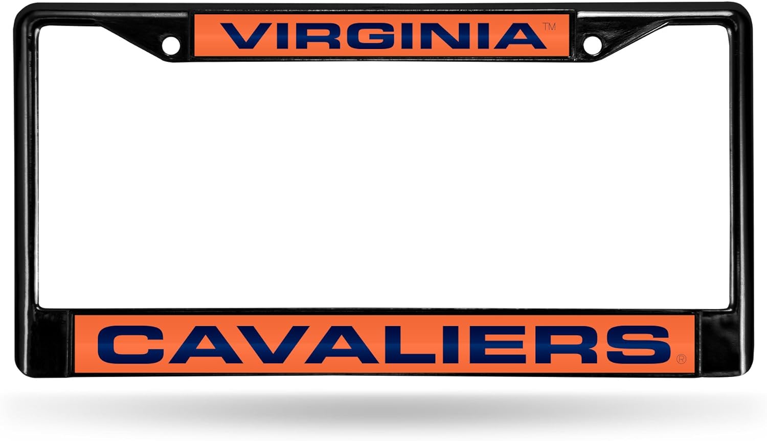 Virginia Cavaliers Black Metal Laser Cut License Plate Frame