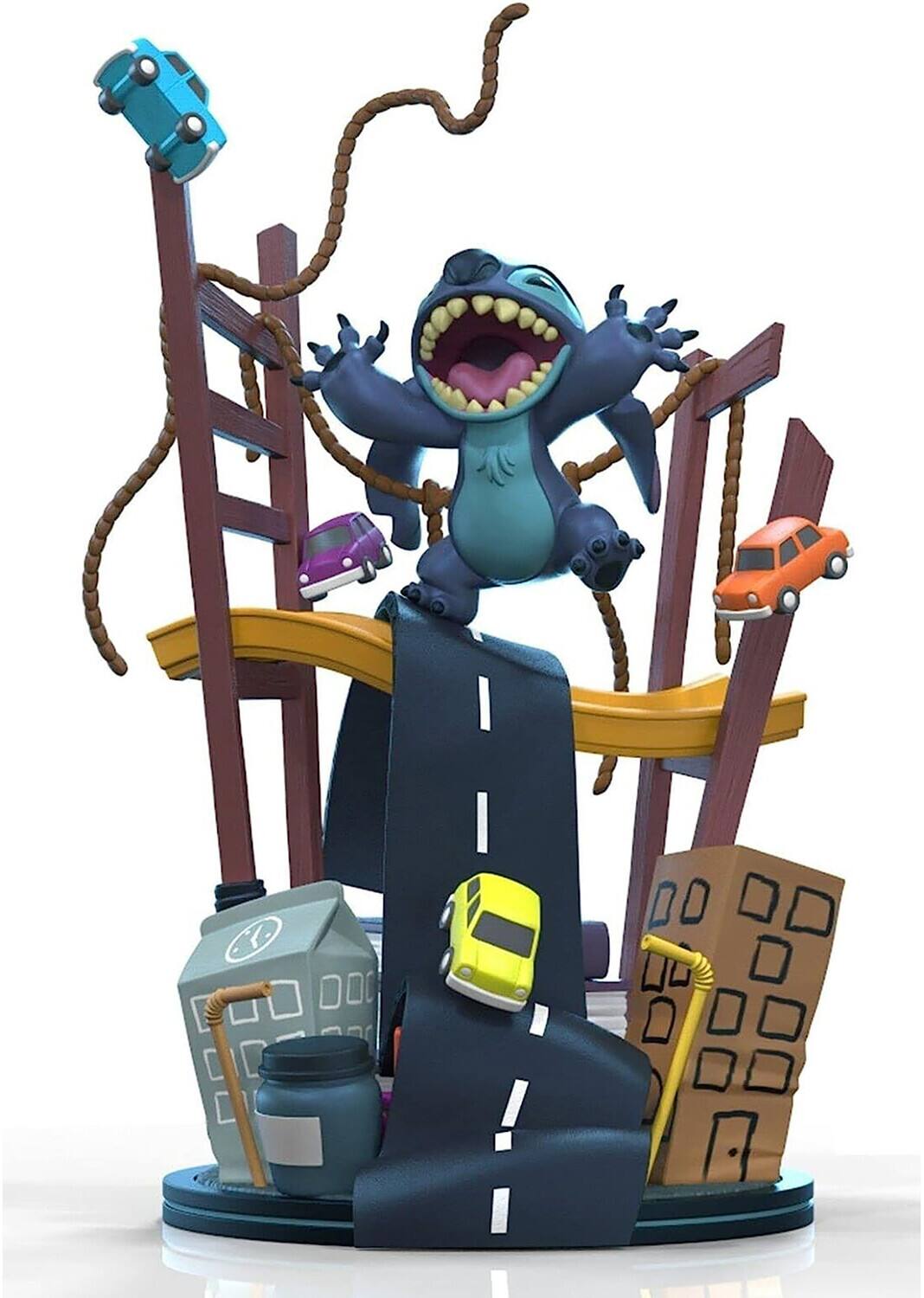 Alt View 1. PopMarket - Quantum Mechanix QMx - Stitch x San Francisco - 8" Q-Fig Max Elite   - Collectibles - Multicolor.