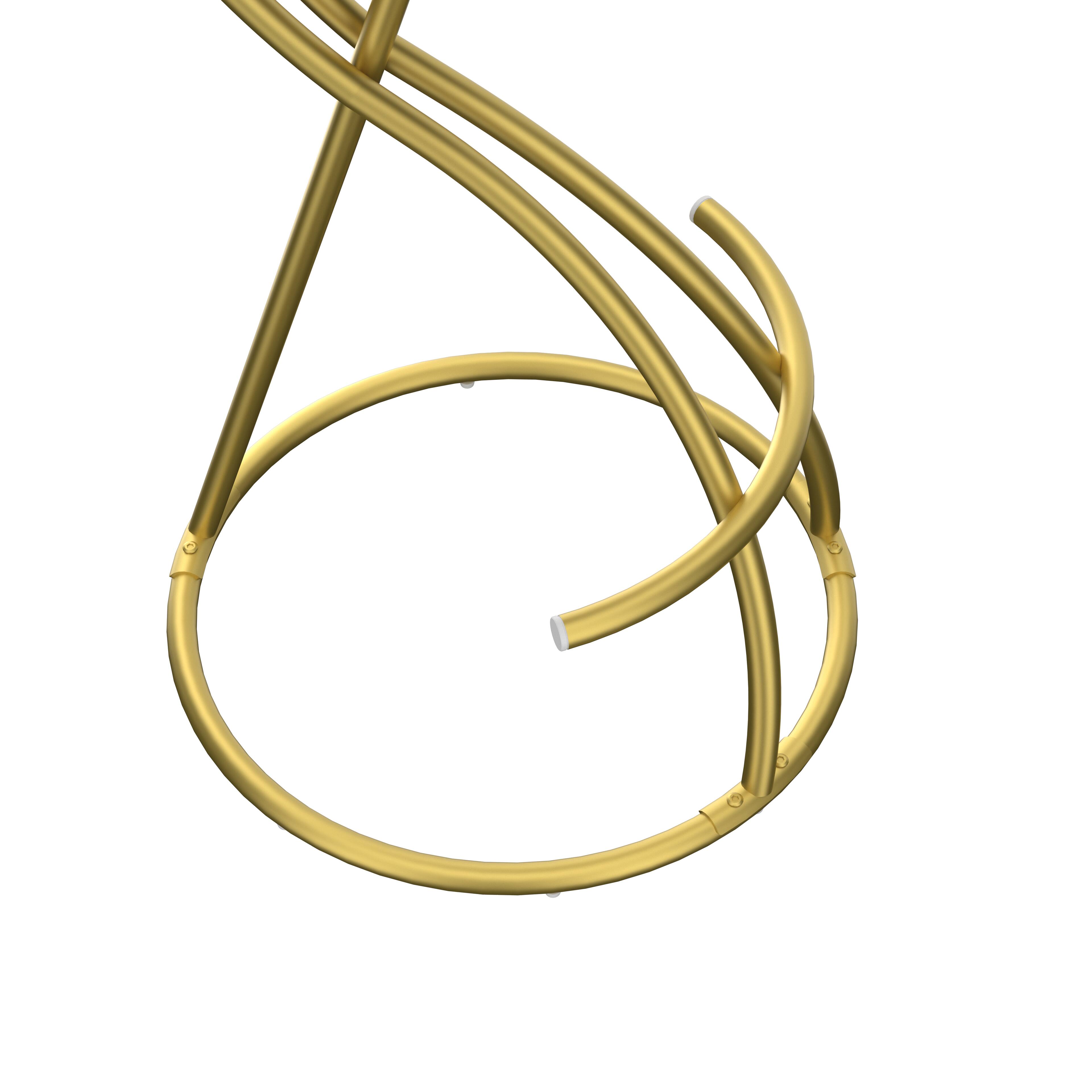 Alt View 8. PexFix - Modern Velvet Bar Stools, Set of 2, S-Shaped with Football Print, Upholstered for Kitchen & Living Room - Gold.