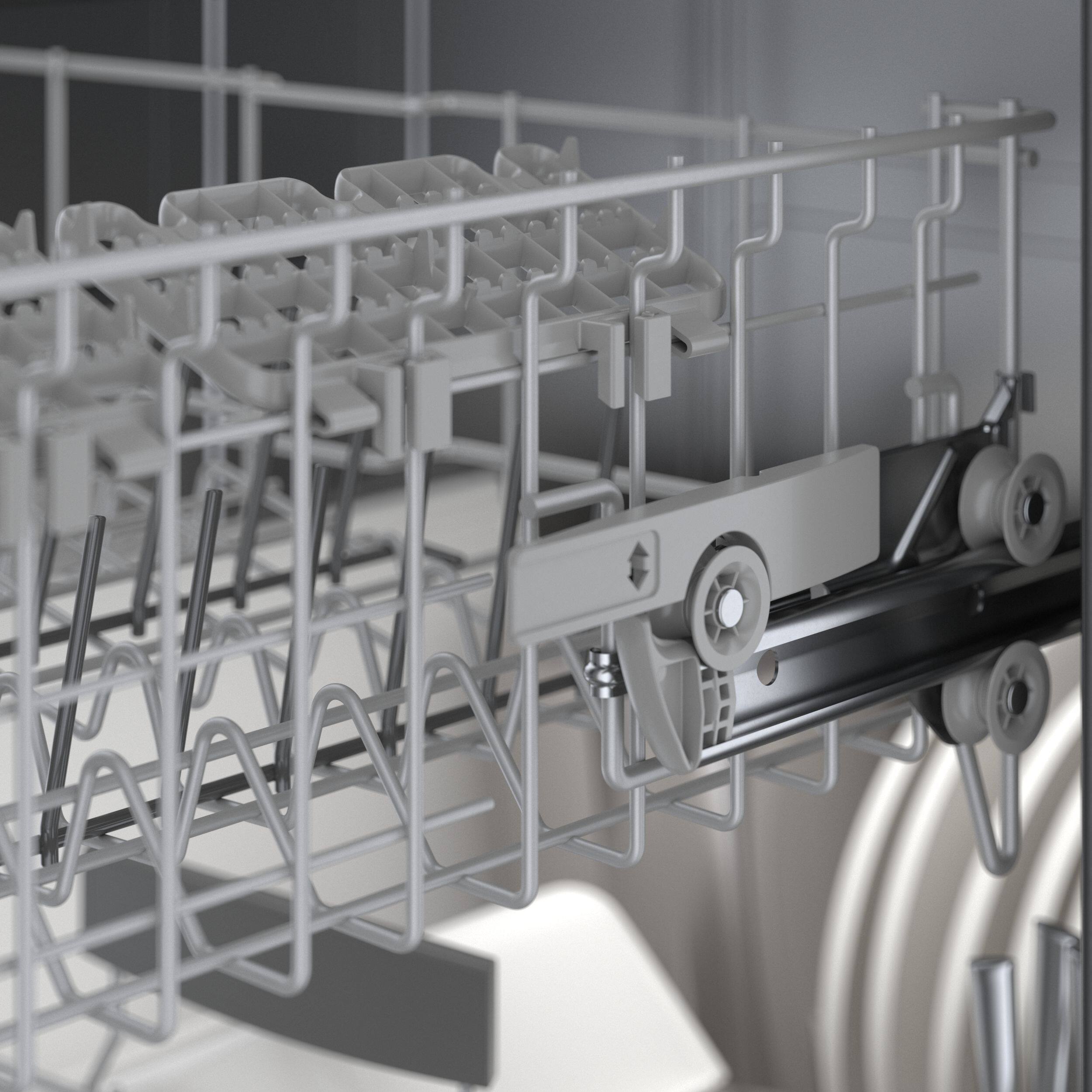 Alt View 29. Bosch - 800 Series 24" Top Control Smart Built-In Stainless Steel Tub Dishwasher with 3rd Rack, 42 dBA - White.