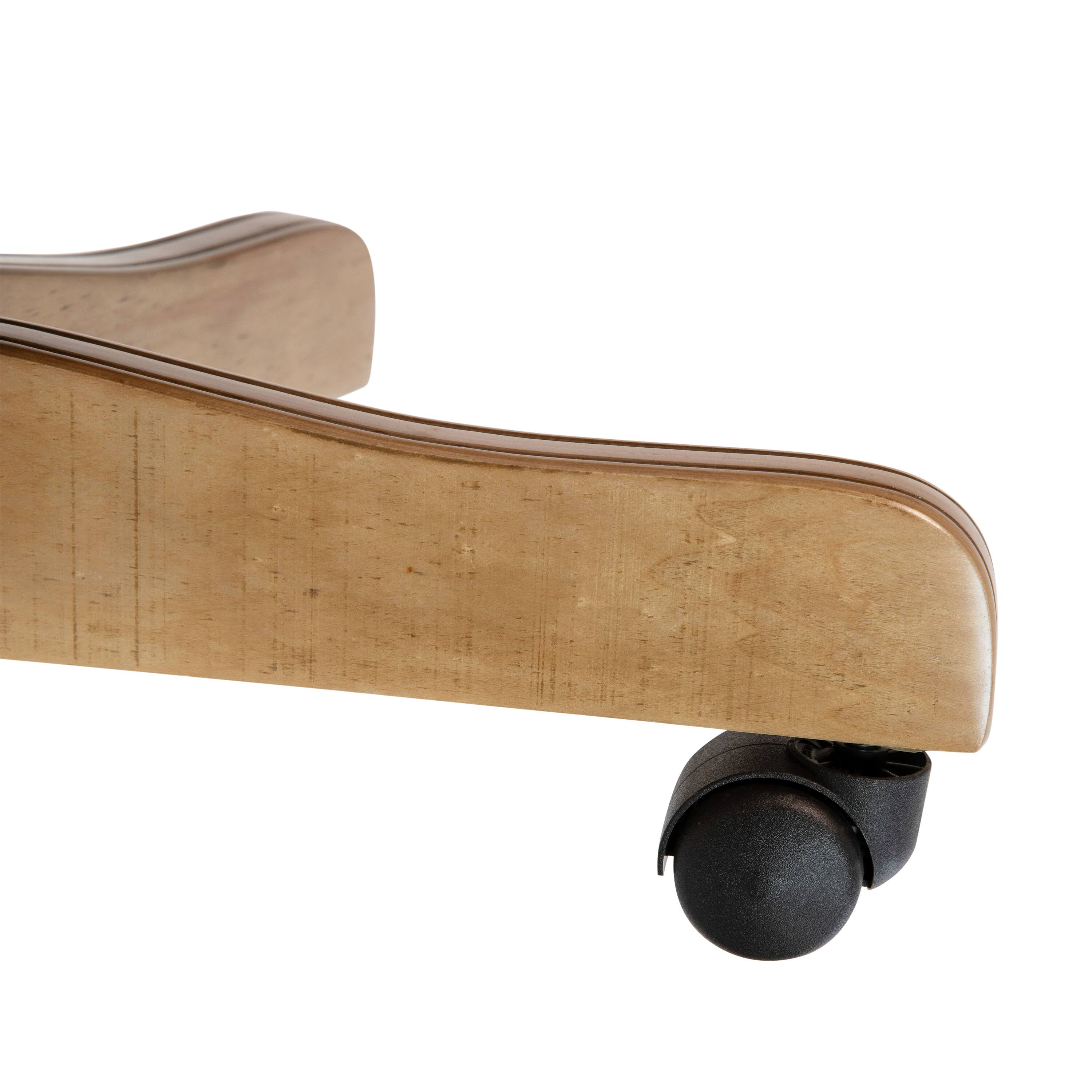 Alt View 8. Emma + Oliver - Martha Washington Executive Swivel Office Chair with Arms - Ivory Microfiber/Driftwood Frame.