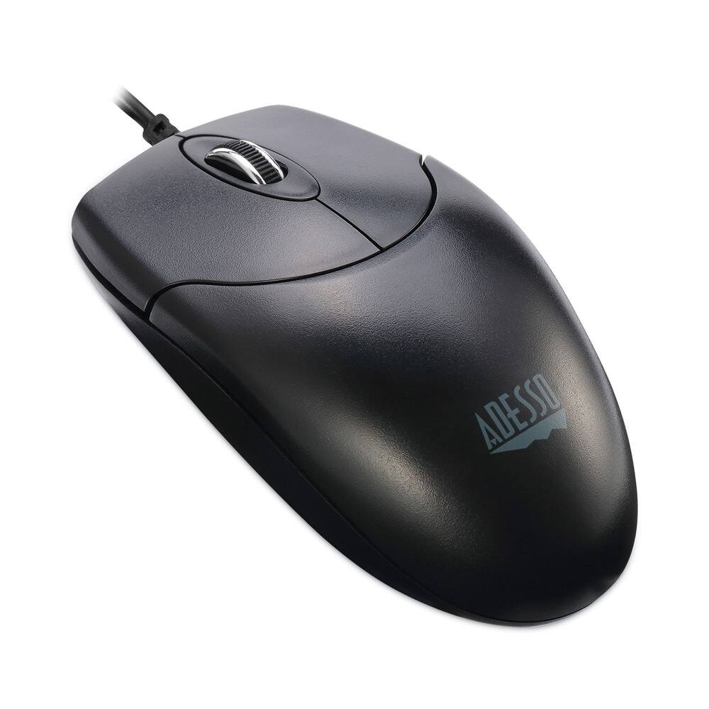 Angle. Adesso - Adesso HC3003US USB 2.0 3-Button Desktop Optical Scroll USB Mouse - Black - Black.