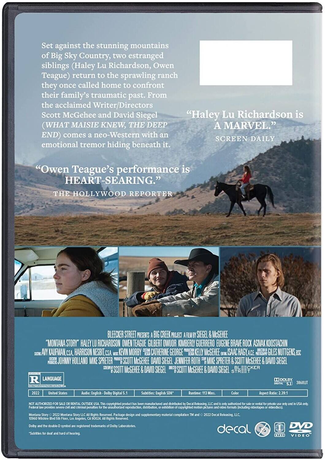 Alt View 1. Montana Story   - DVD.