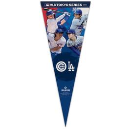 WinCraft - 2025 MLB World Tour: Tokyo Series Los Angeles Dodgers vs. Chicago Cubs 12" x 30" Matchup Premium Pennant - Multicolor