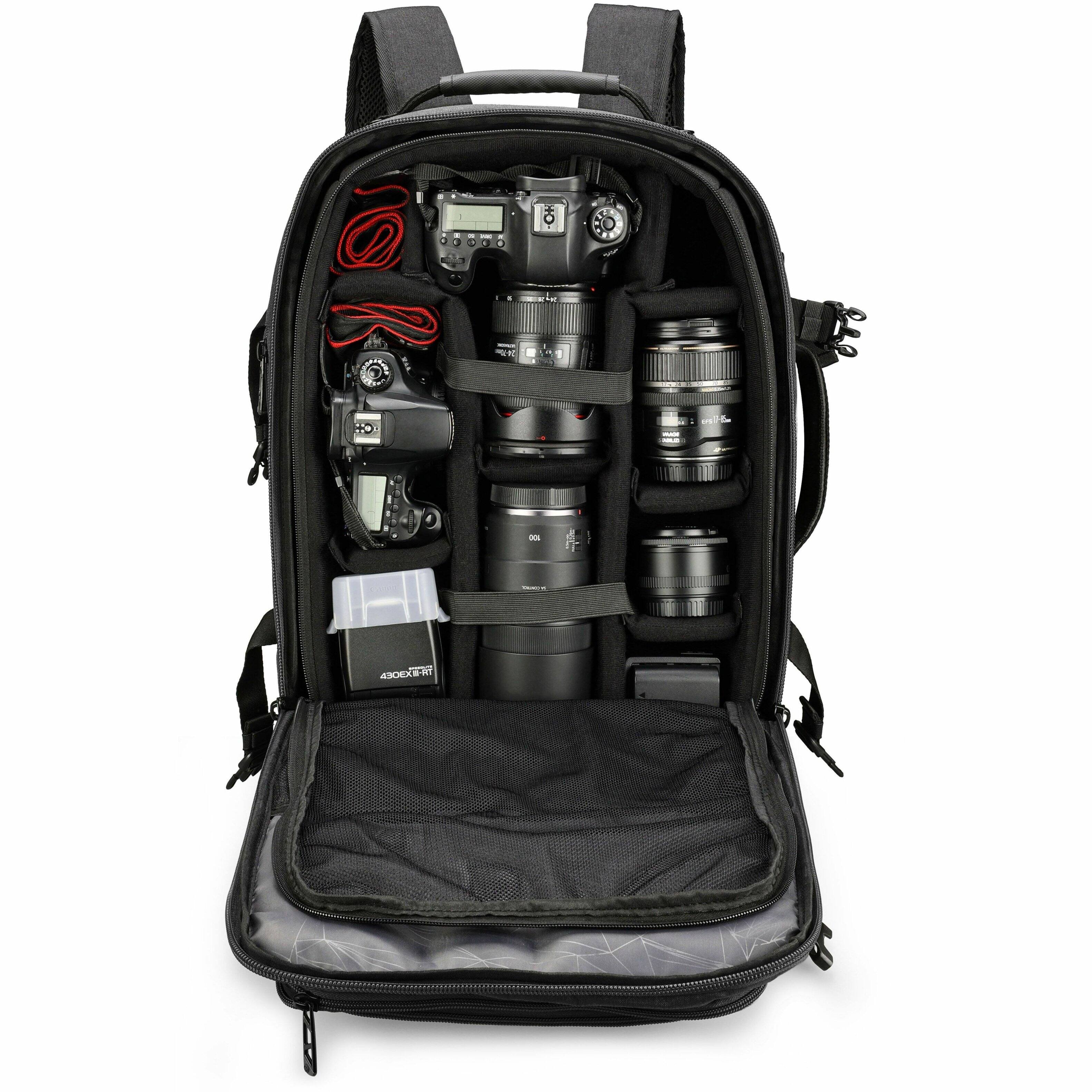 Alt View 16. Swissdigital Design - BERG PRO TSA-Friendly Backpack With USB Charging Port  RFID Protection and Fits Up to 17″ Laptop - Black.