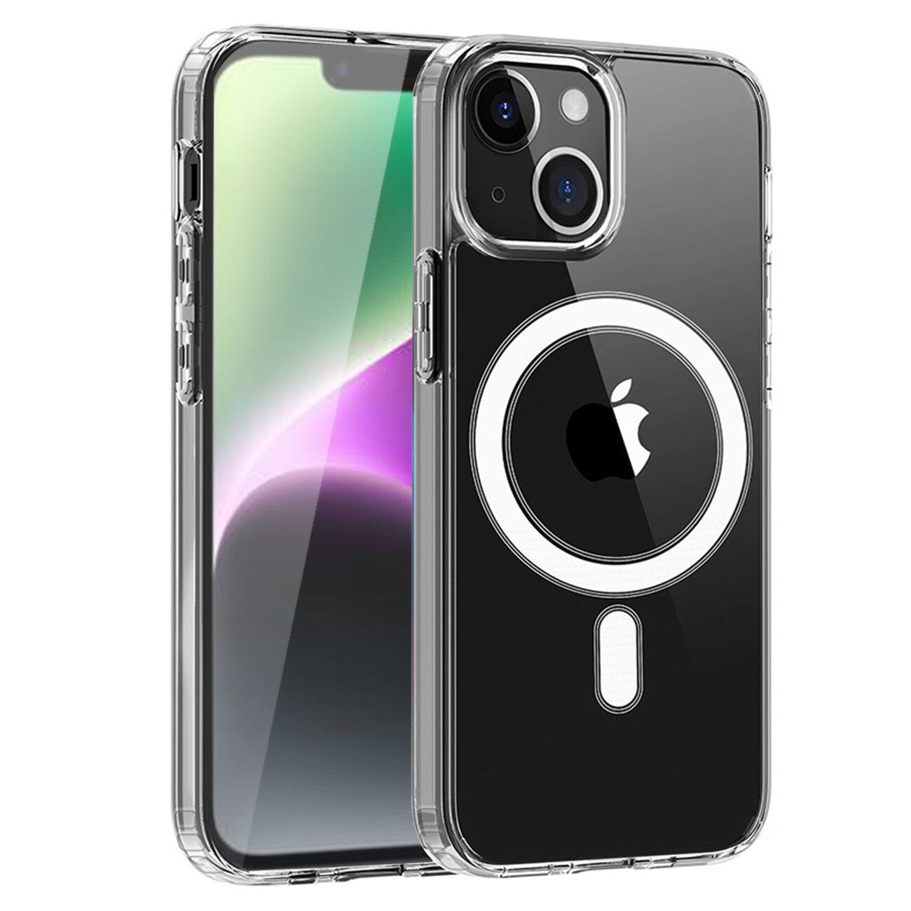 Reiko - Magnetic Wireless Charging Tpu Bumper Case For Iphone 14 In - Clear