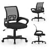 Front. Costway - Costway Mesh Office Chair Ergonomic Computer Desk Chair w/Lumbar Support Armrests - Black.
