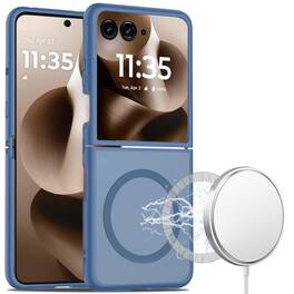 Kitcheniva - Smooth Magnetic Circle Translucent Case For Motorola Razr Ultra 2026/2025 - Navy Blue