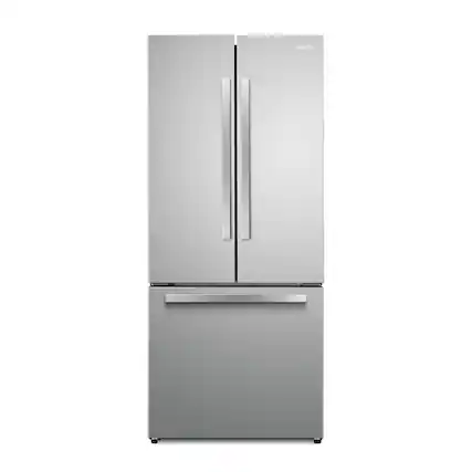 Front. COSMO - COS-RFFV183GHS 30 in. Vista Collection 17.5 cu. ft. Counter Depth 3-Door French Door Refrigerator, Freezer Drawer - Stainless Steel.