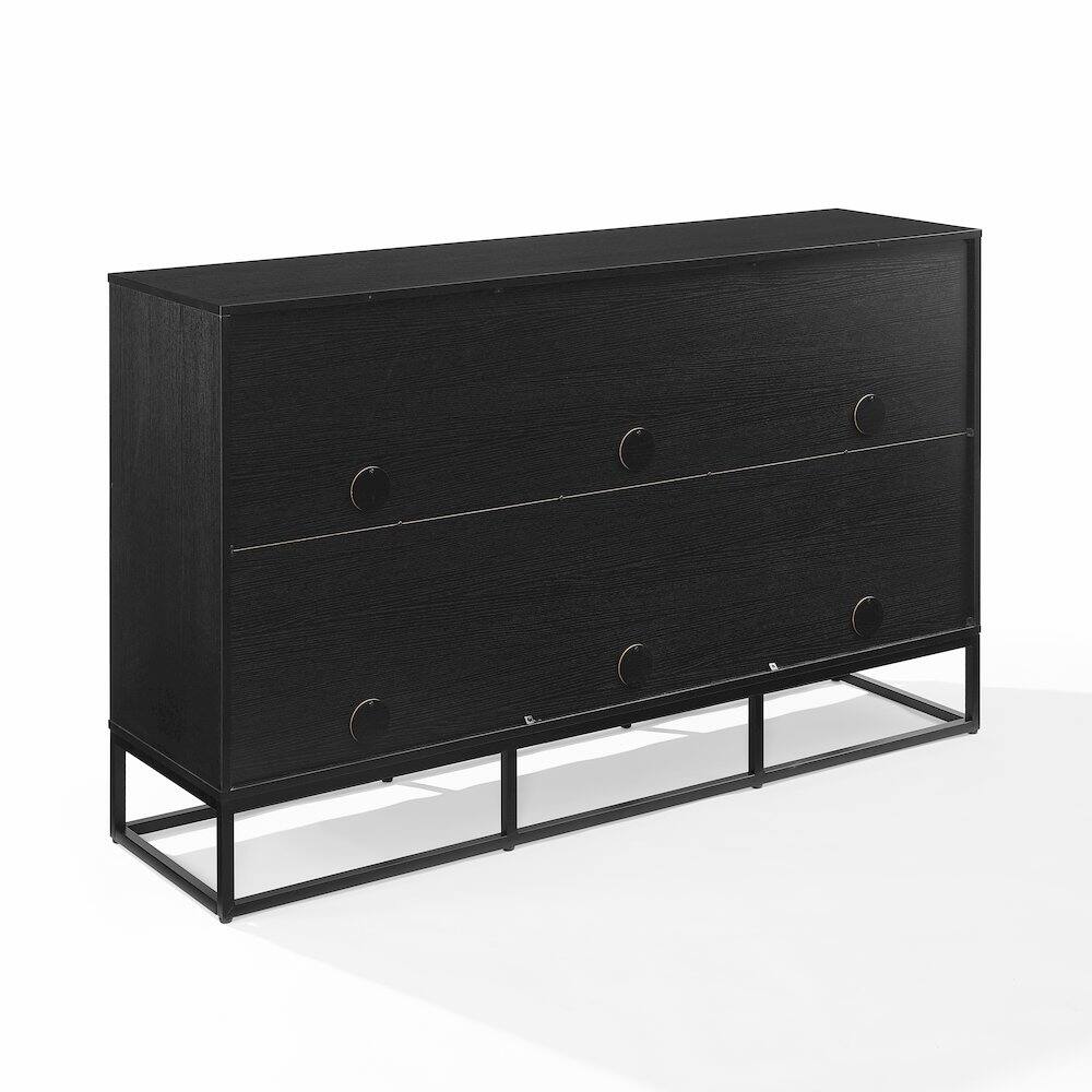 Alt View 3. Crosley Furniture - Enzo 6 Cube Record Player Stand With Vinyl Storage - Black.