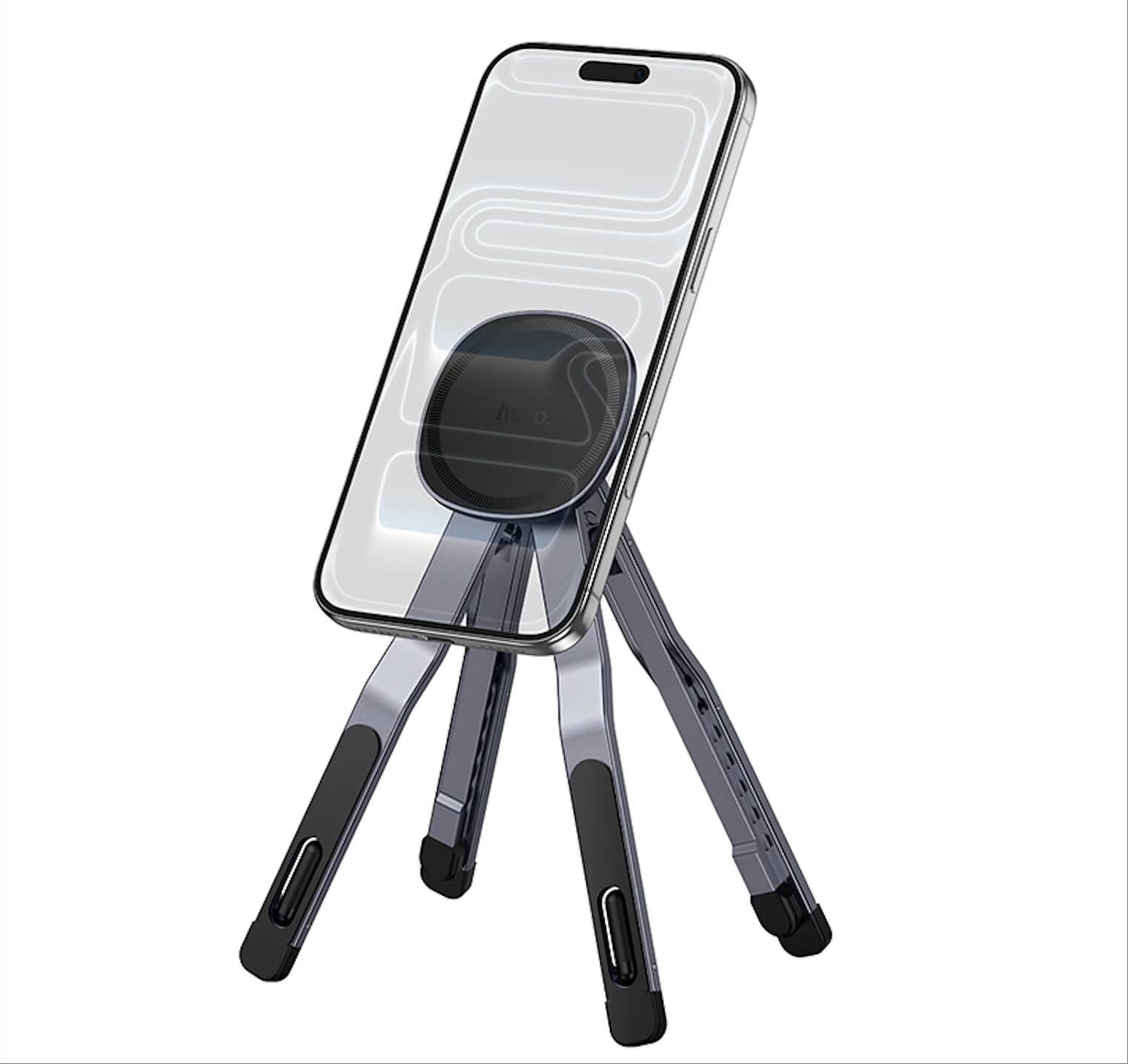 Alt View 4. HOCO - hoco. HD17 Sting Multifunctional Laptop & Phone Stand - Black.