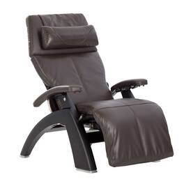 Human Touch - Perfect Chair PC-610 Omni-Motion Power Zero Gravity Chair Recliner with Independent Back & Leg Adjustments - Matte Black / Espresso Premium Leather / Supreme