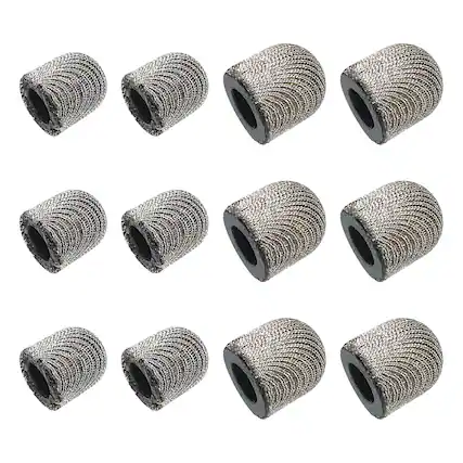 Front. Unique Bargains - 20pcs 5mm/6mm Conductive Fiber Fine Tips Universal Replacement for Capacitive Touch Screen Stylus Pen - Silver Grey.