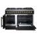 Alt View 1. Forno Appliances - 48 in. Wide 8 Burner Galiano 6.58 Cu. Ft. Freestanding Dual Fuel True Convection Range - Black.
