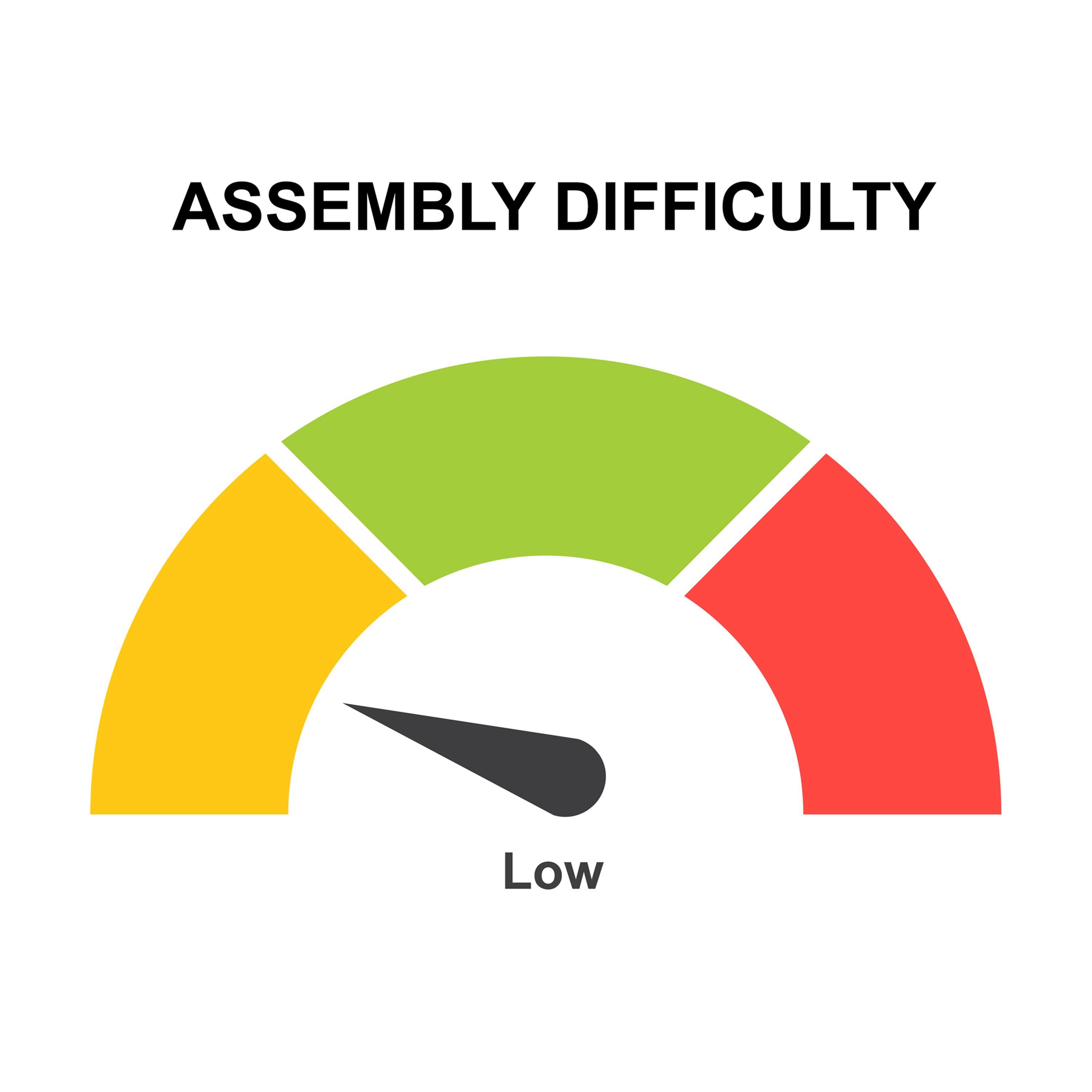 ASSEMBLY DIFFICULTY  
Low