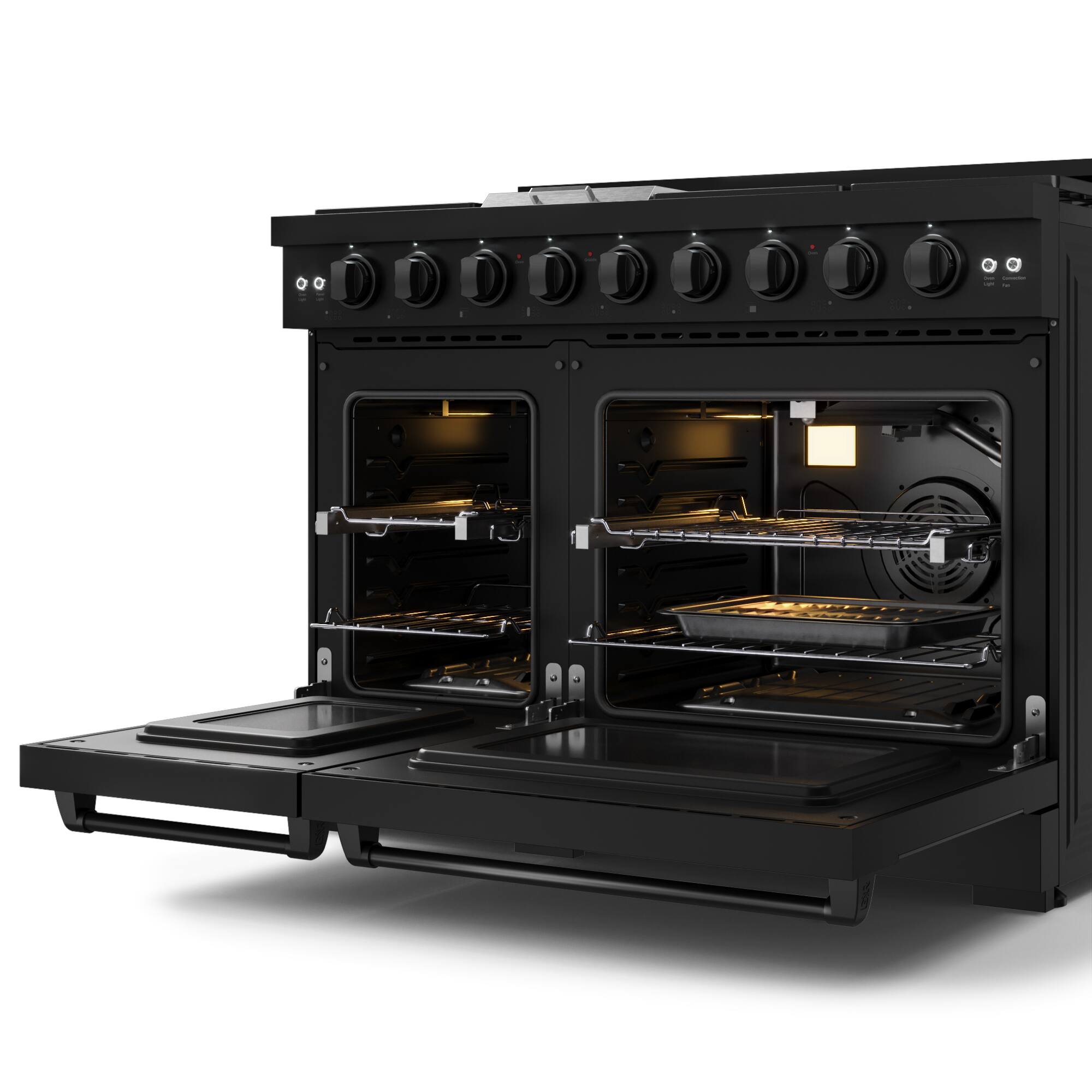 Alt View 13. Thor Kitchen - Gordon Ramsay Series by Thor Kitchen 6.8 Cu. Ft Freestanding Liquid Propane Gas Range - Black.