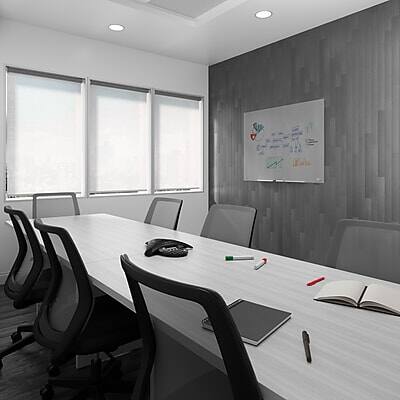 Alt View 3. TRU RED - Tempered Glass Dry Erase Board, 4' x 3' - Frosted.