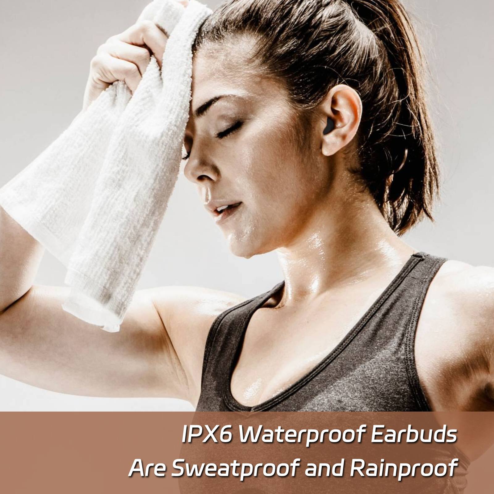 IPX6 Waterproof Earbuds Are Sweatproof and Rainproof