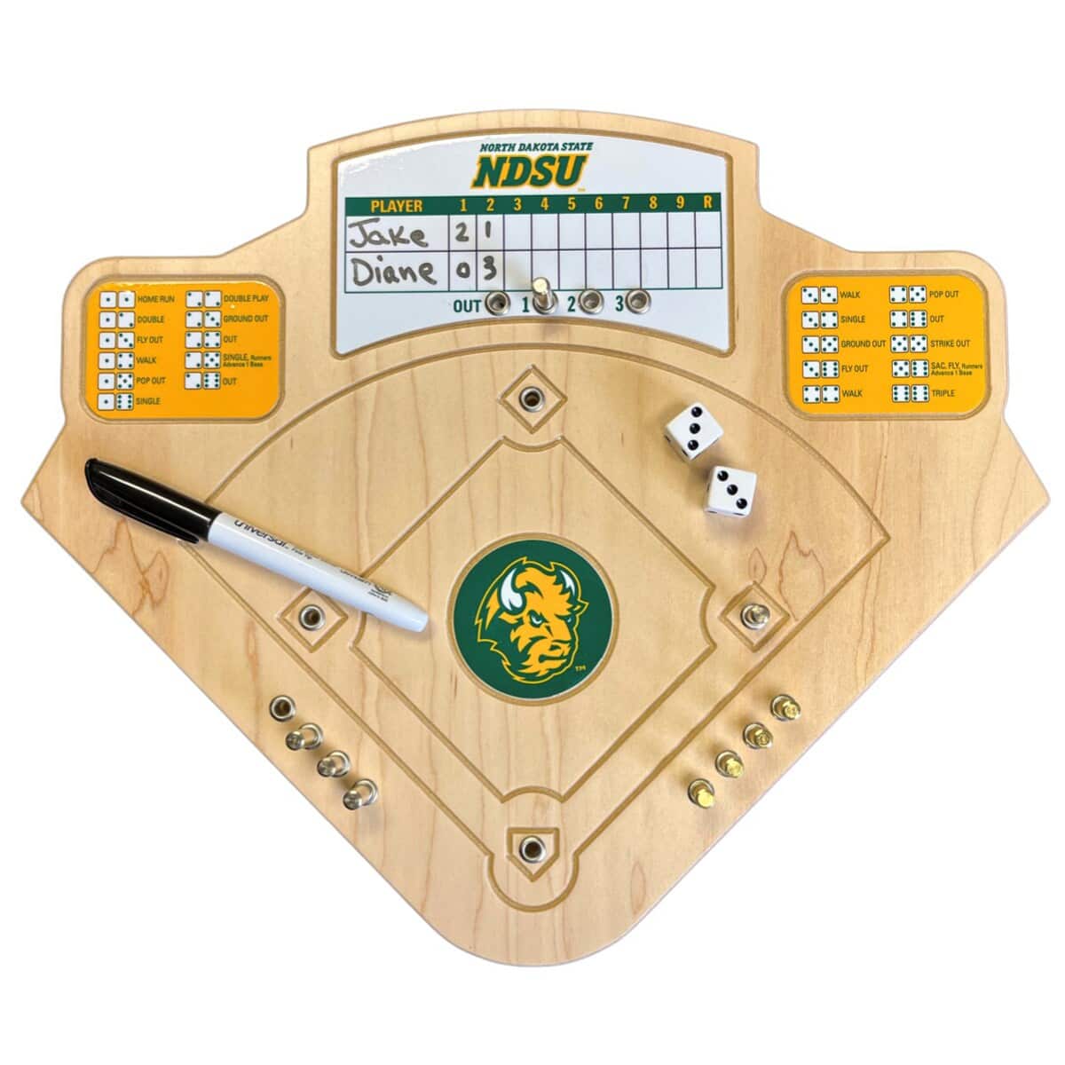 Across the Board - NDSU Bison Baseball Game - Multicolor