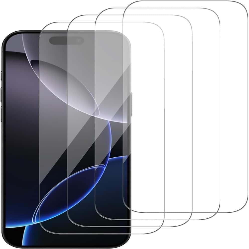 PARKER SLATER - This four-piece glass screen protector is compatible with the iPhone 16 Pro Max - Size: iPhone 16 Pro Max