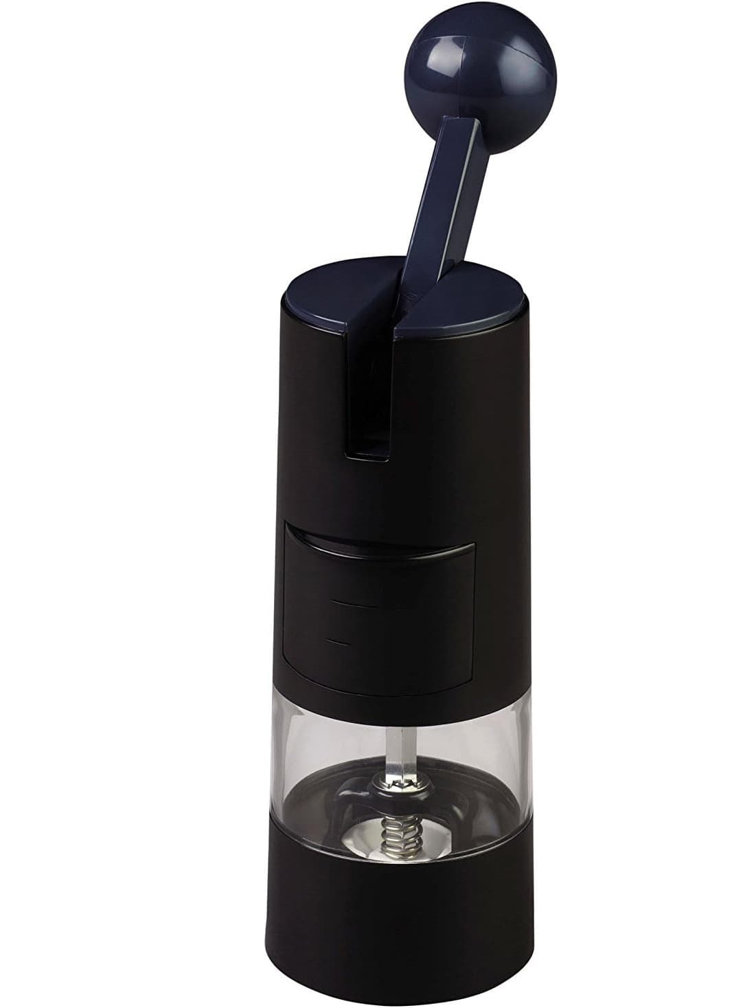 Front. FINEAK - 8.5 in Adjustable Ratchet Spice Grinder with Ceramic Mechanism in Black - Black.