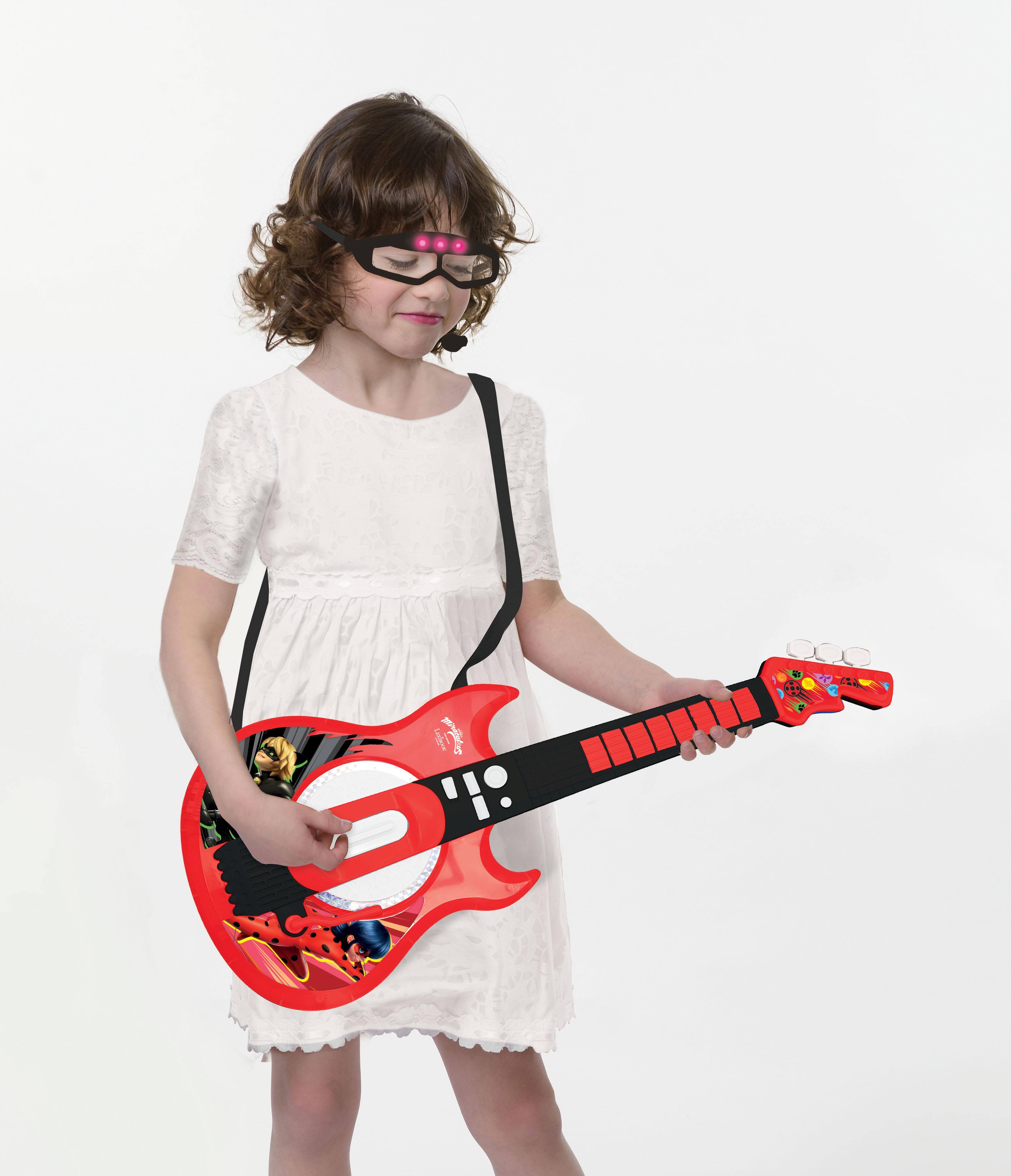 Alt View 6. Lexibook - Miraculous Electronic Lighting Guitar with Mic in Glasses Shape.