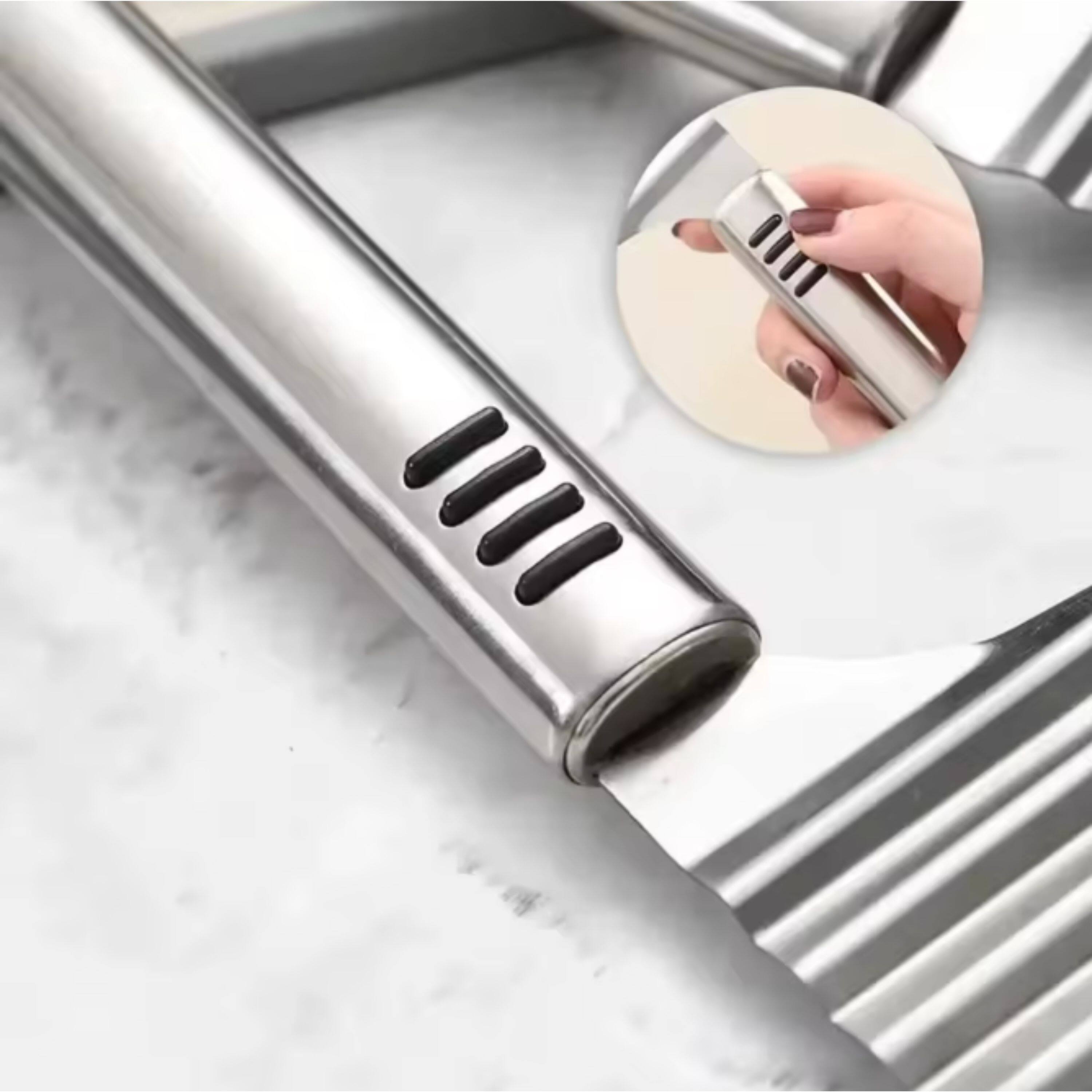 Angle. Kitcheniva - Stainless Steel Wavy Crinkle Cutter Knife.