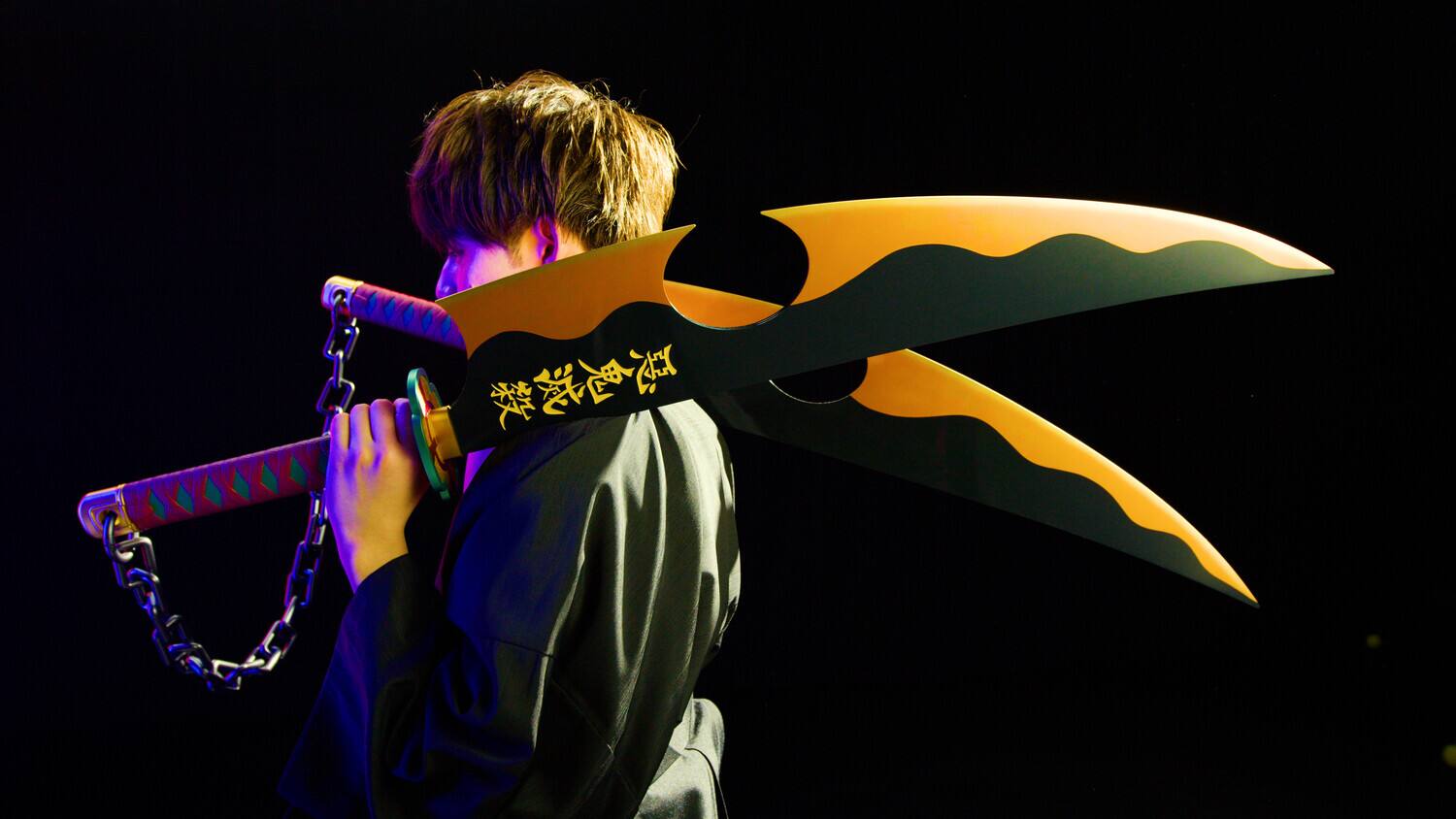 Alt View 3. Bandai - Tamashii Nations - Demon Slayer -  PROPLICA - Nichirin Sword (Tengen Uzui)   - Collectibles - Multicolor.