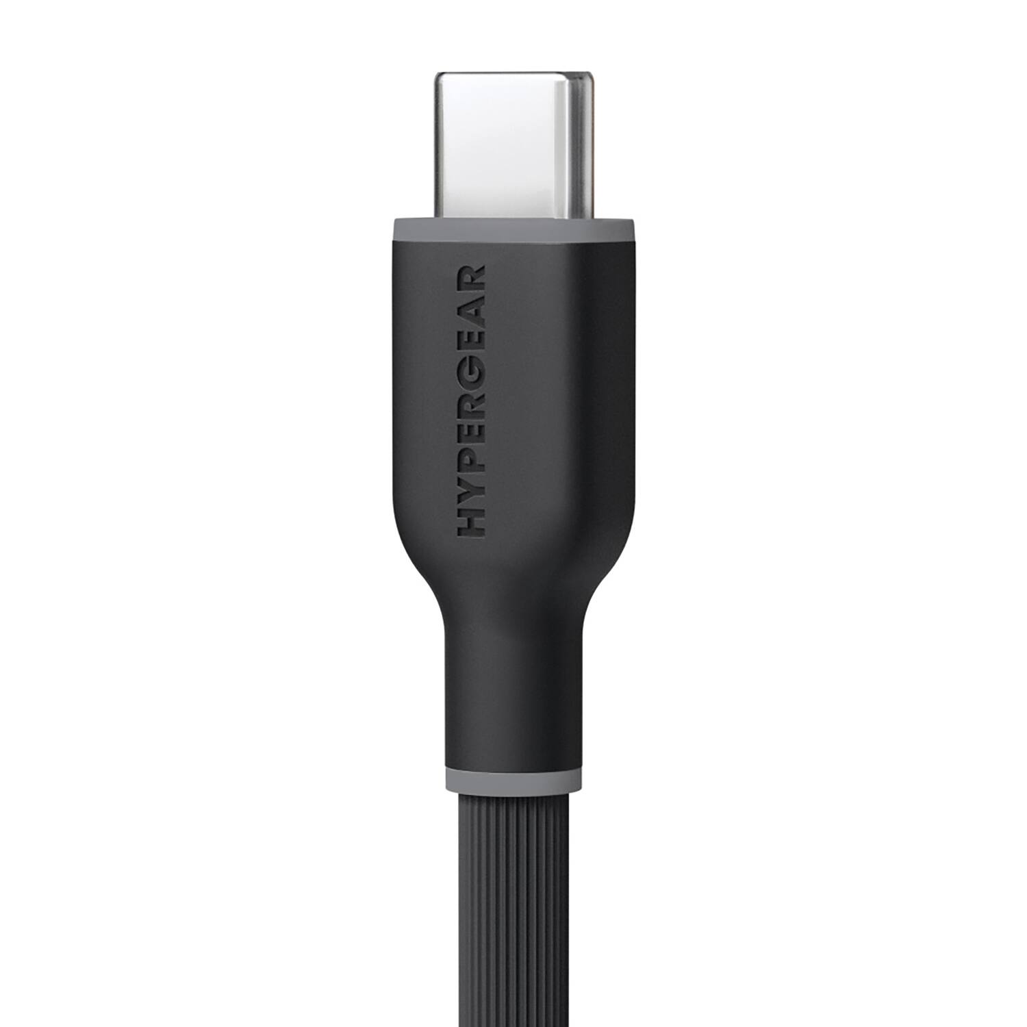 Alt View 2. HyperGear - Hypergear 15912 Flexi Pro Usb-a To Usb-c Soft-touch Silicone Charge And Sync Cable, 10 Ft. (black) - black.