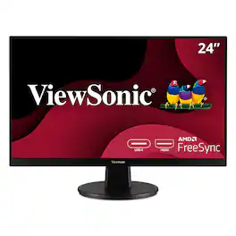 ViewSonic - Refurbished Excellent - 100Hz 24" FHD 1080p Monitor VA2447-MHU, AMD FreeSync (CR) - Black
