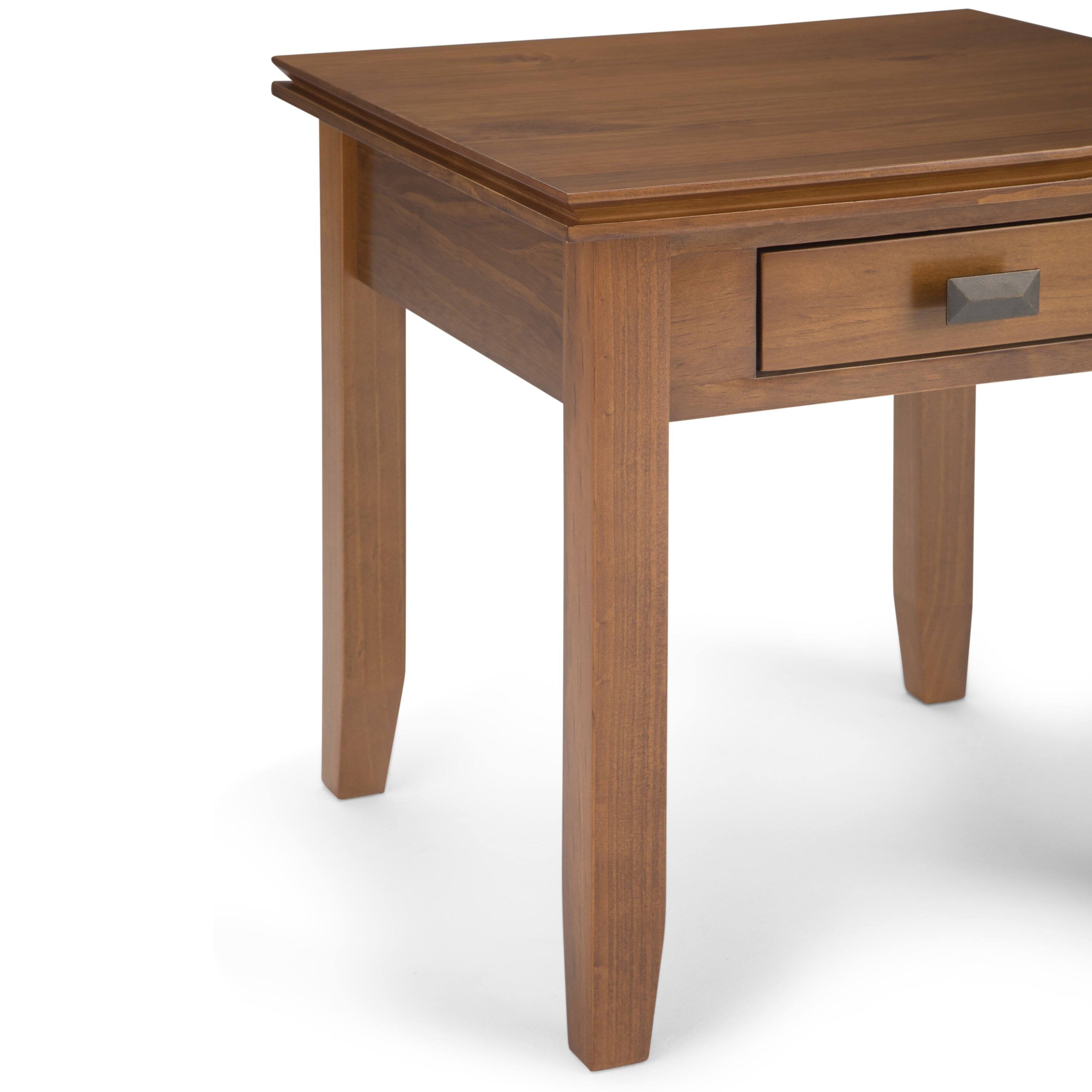 Alt View 16. Simpli Home - Artisan End Table - Honey Brown.