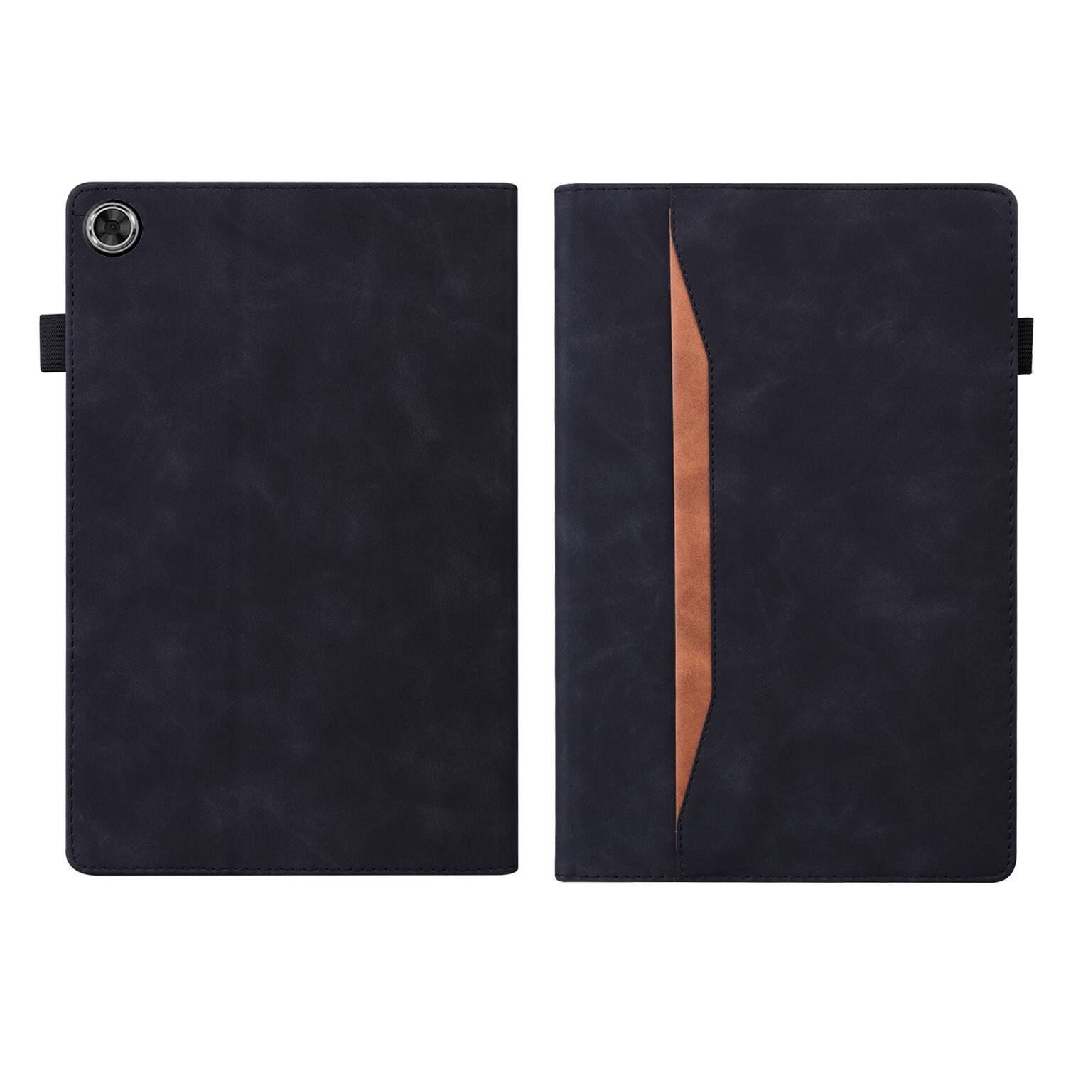 Left. Dteck - for Samsung Galaxy Tab A1+/A9+ 11 inch Case, PU Leather Folio Stand Cover with Credit Card Slots - Black.