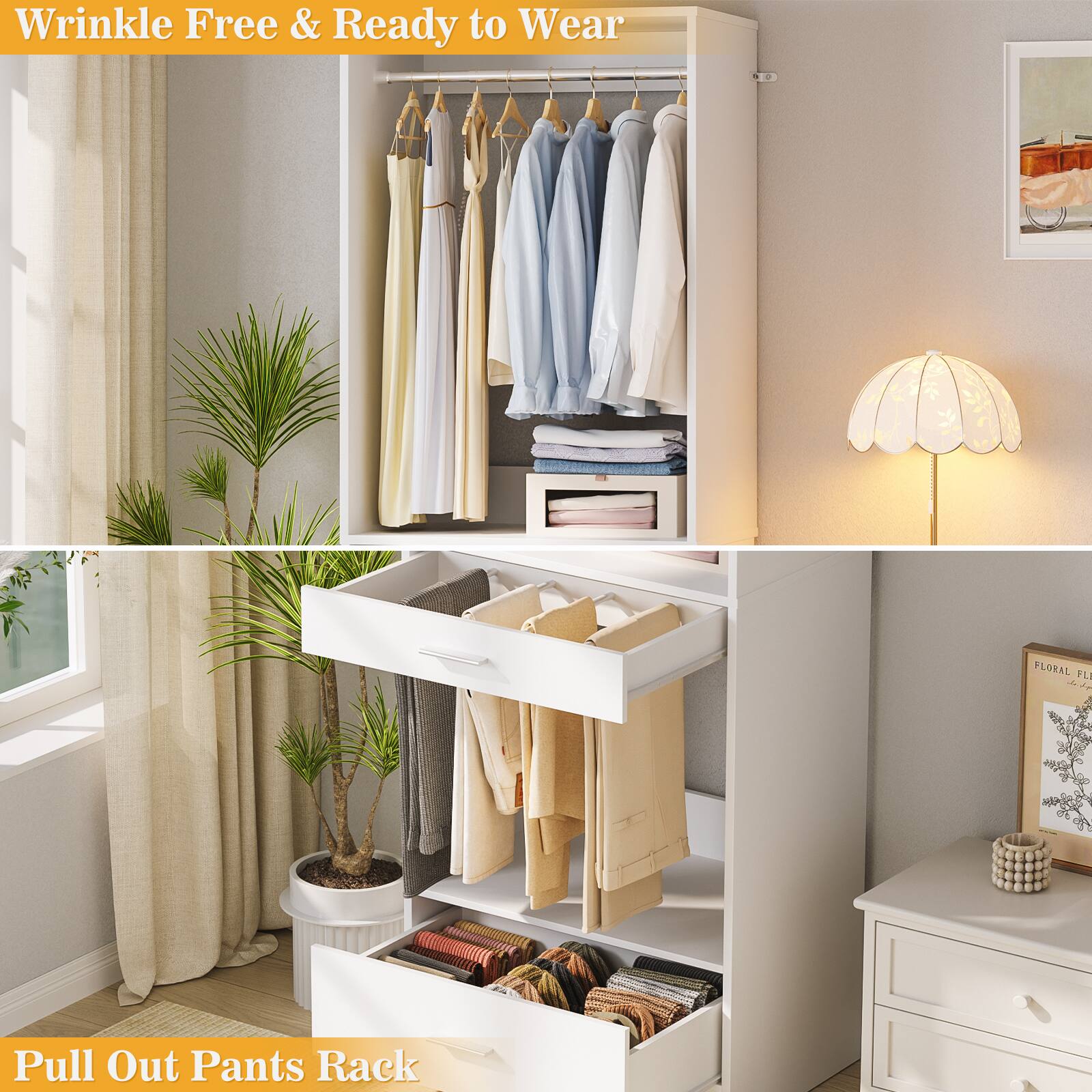 Wrinkle Free & Ready to Wear

Pull Out Pants Rack