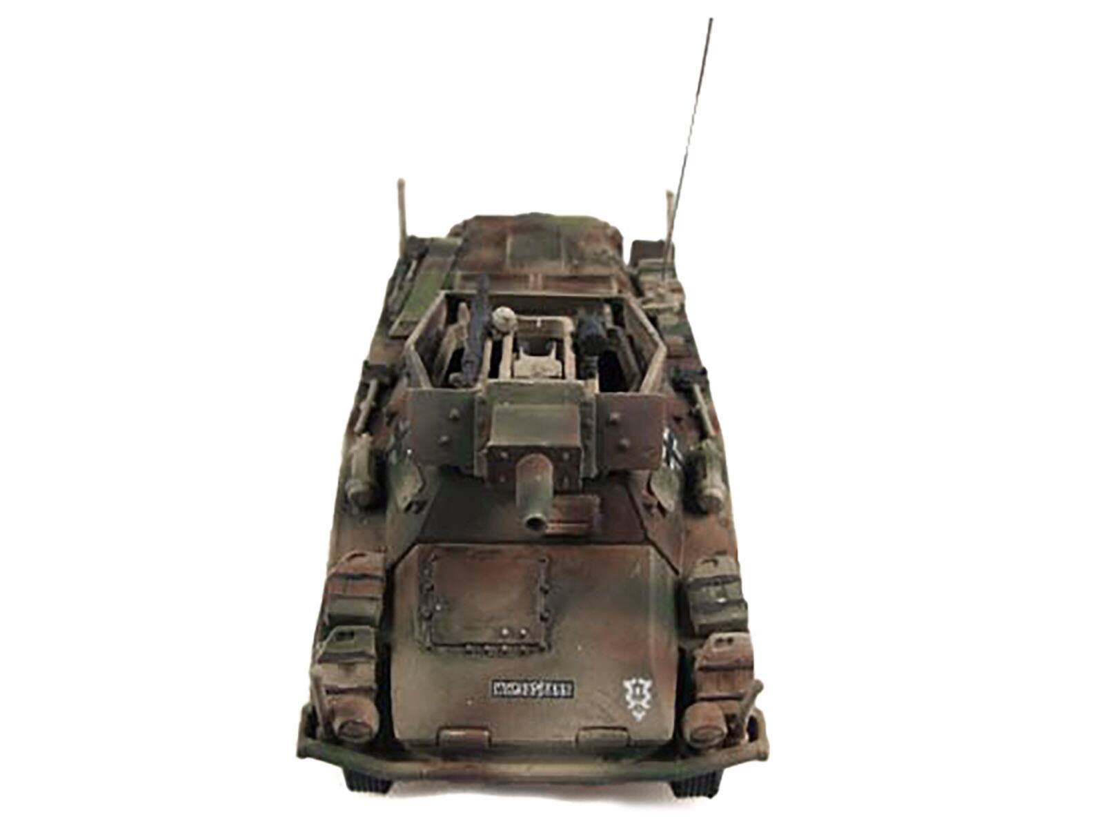 Left. Panzerstahl - Sd.Kfz. 234/3 Armored Vehicle "1st Panzer Division Hungary" (1945) German Army 1/72 Diecast Model by Panzerstahl - Multicolor.