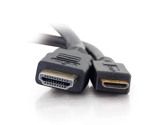 Front. Cables to Go - C2G 50620 4K UHD High Speed HDMI to Mini HDMI Cable (60Hz) with Ethernet for 4K Devices, Black (10 Feet, 3.04 Meters) - Black.