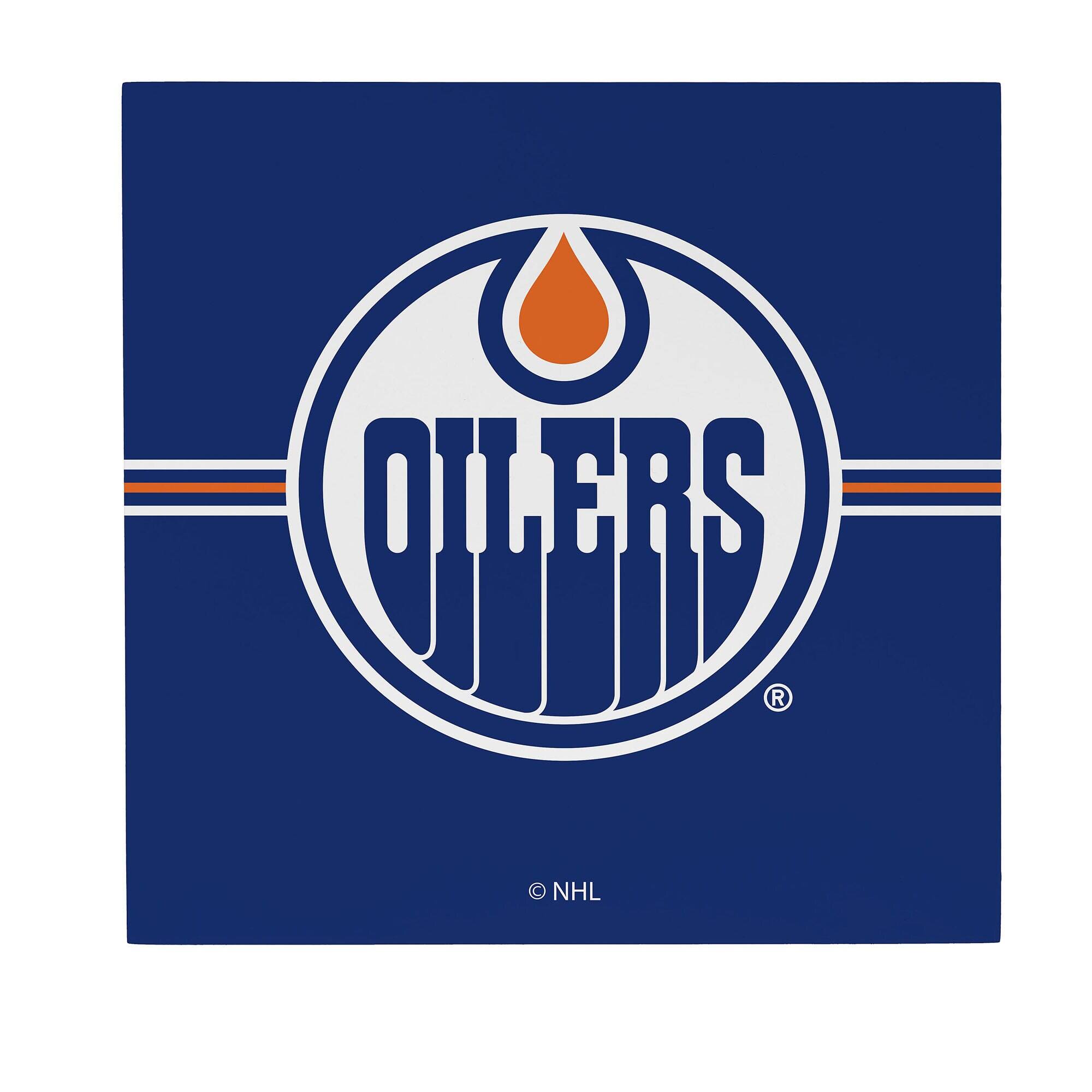 Edmonton Oilers 12" x 12" Wood Wall Sign