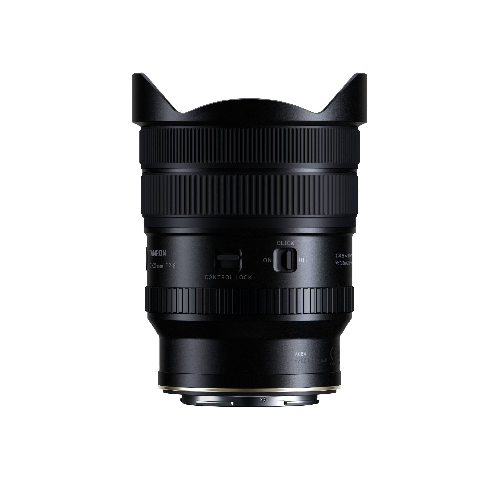 TAMRON 20mm F2.8  
CONTROL LOCK  
CLICK ON/OFF  
T: 0.2m 0  
W: 110m  
A084 MADE