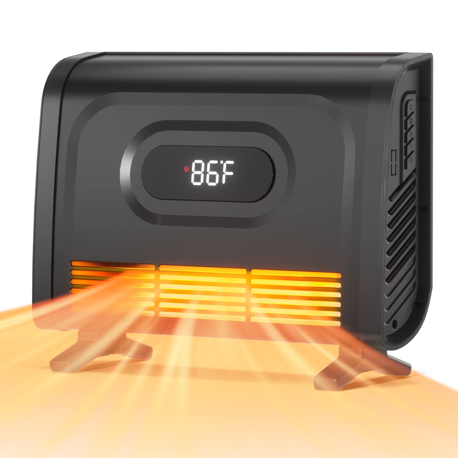 Front. Chery Life - 1500W Electric Wall Heater Infrared Space Heater with Remote and ALCI Plug for Bathroom.