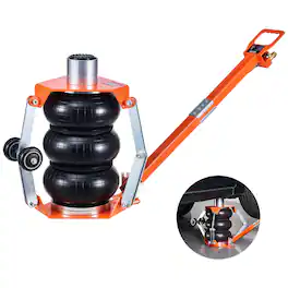 VEVOR - Air Jack, 3 Ton/6613 lbs Triple Bag Air Jack, Airbag with Support Rod, Lift Up to 18.5 inch with Heightened Column - Orange;Black