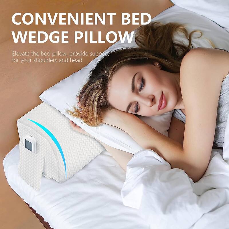 CONVENIENT BED WEDGE PILLOW

Elevate the bed pillow, provide support for your shoulders and head