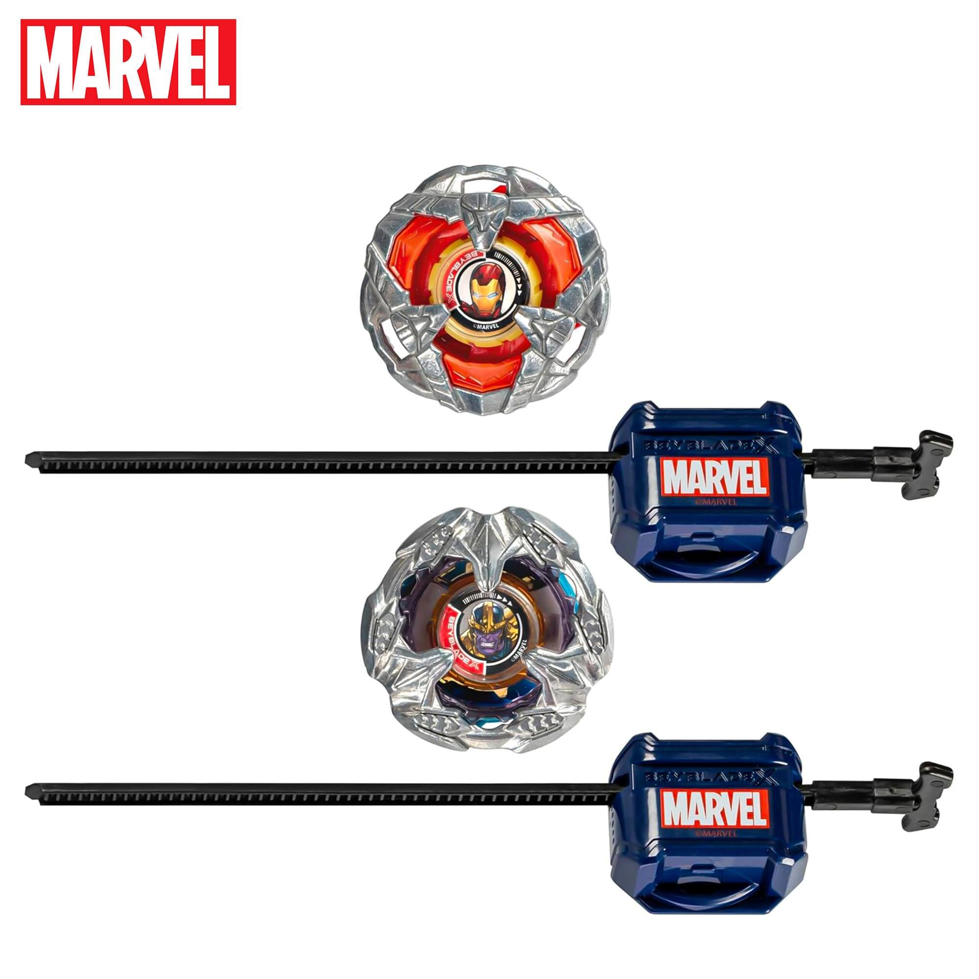 Hasbro Beyblade X Marvel Iron Man 4 80B vs Thanos 4 60P Dual Pack