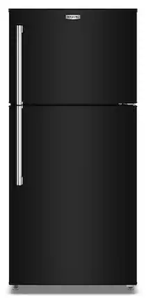 Front. Maytag - 19 Cu. Ft. Top-Freezer Refrigerator with Garage Mode - Black.